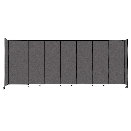 Versare StraightWall Sliding Portable Partition 15'6" x 6' Charcoal Gray Fabric 1472707
